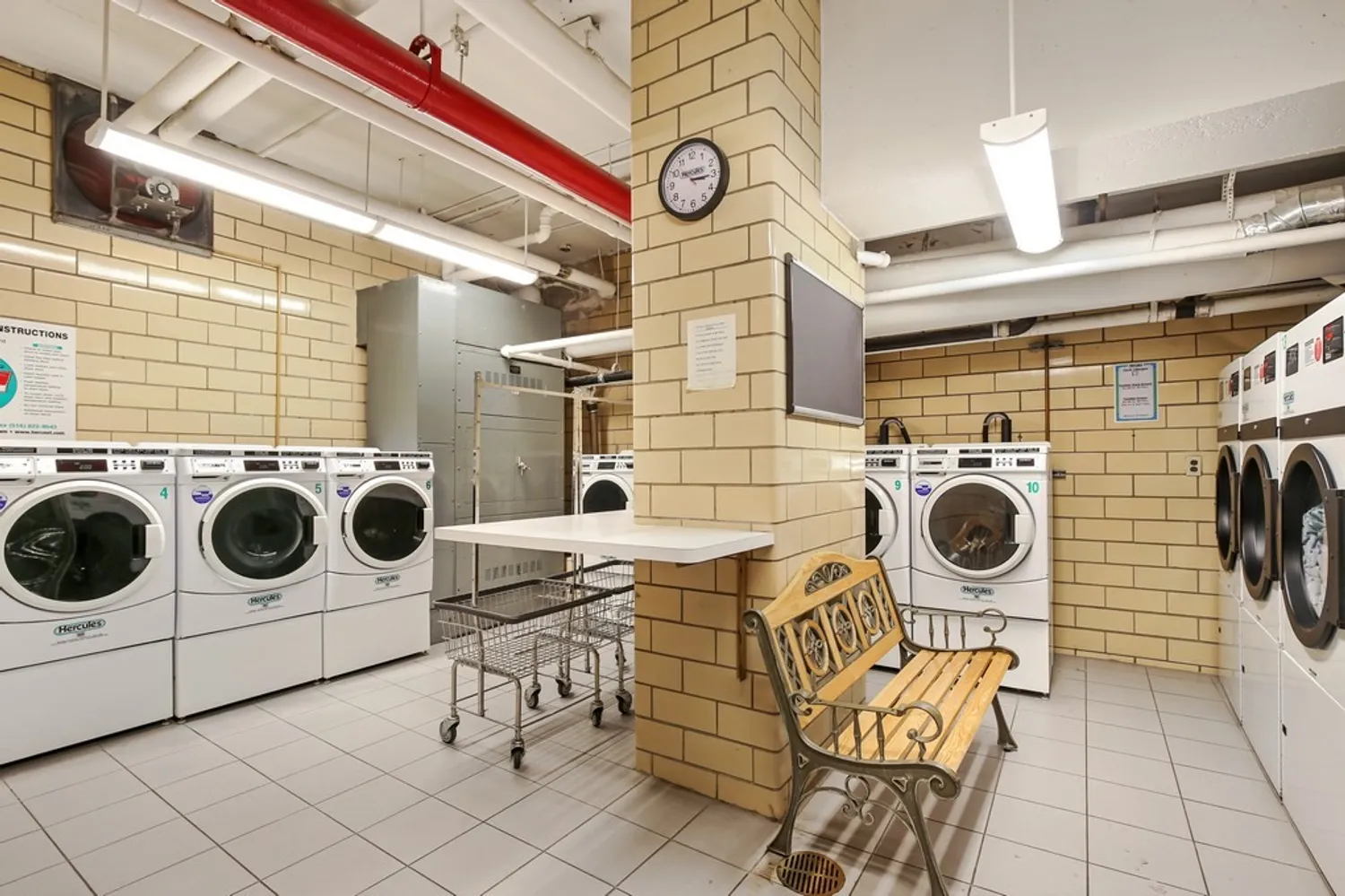 Spacious bright laundry room