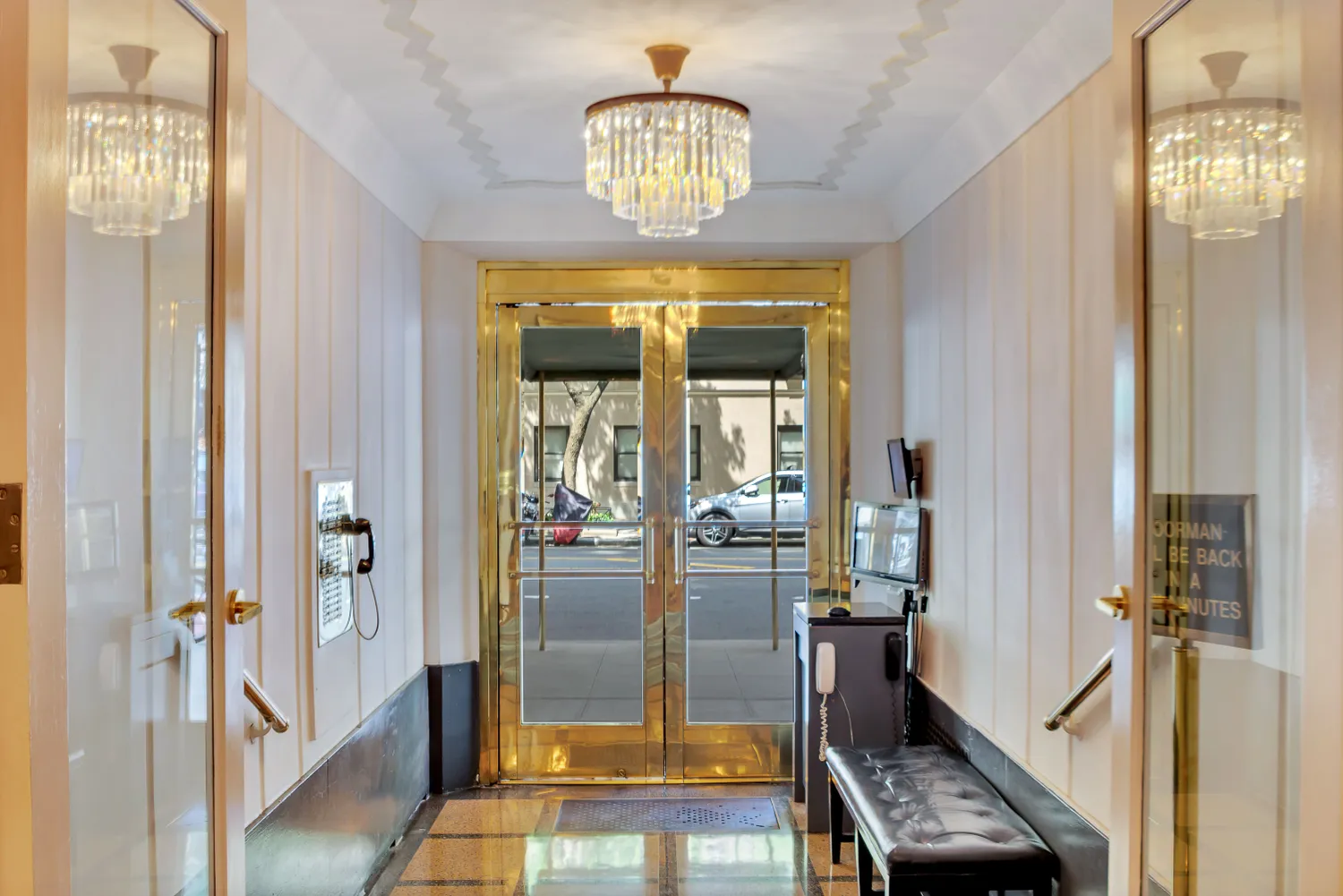 Elegant entrance to lobby