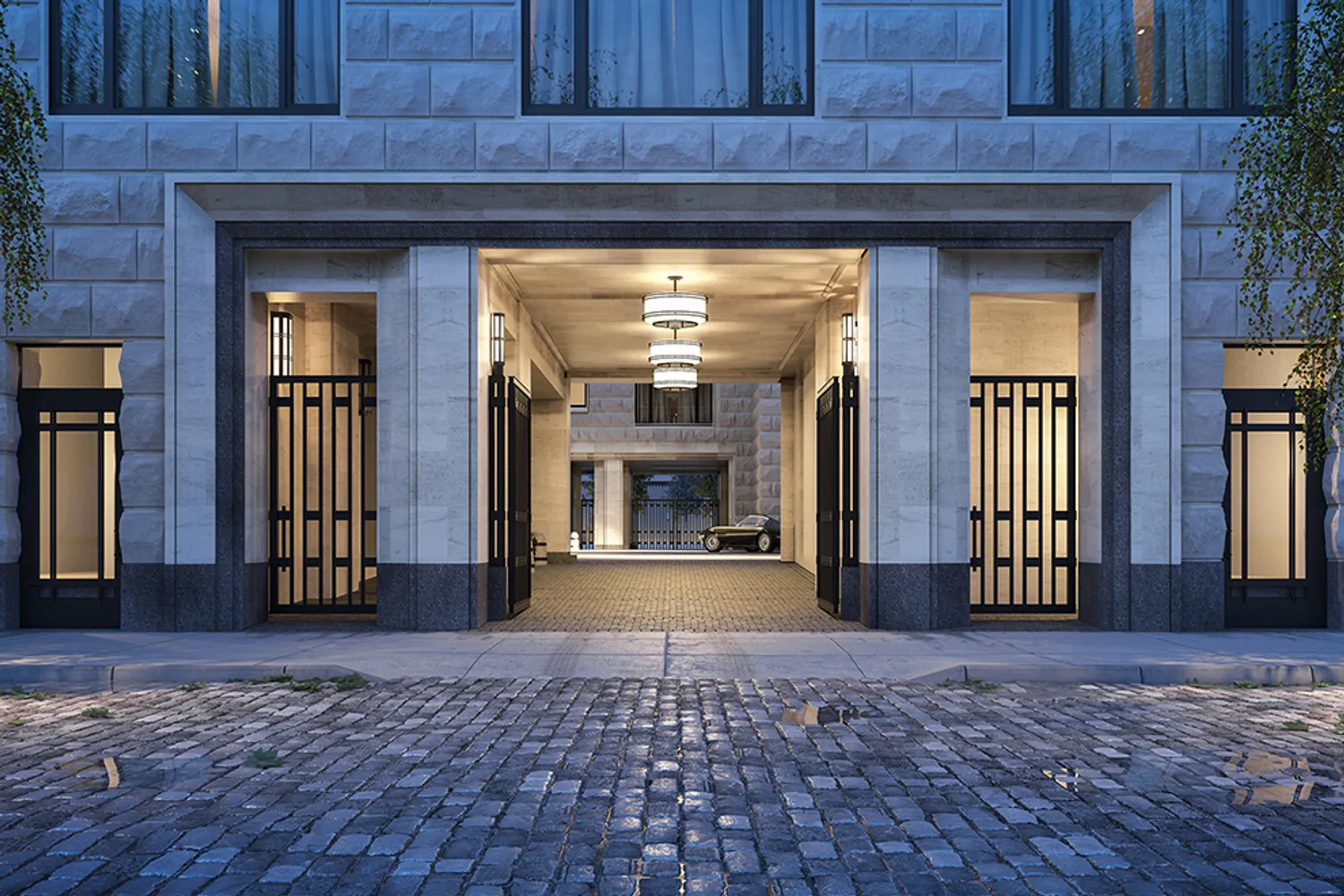 Gated Porte-Cochère with Staffed Sentry