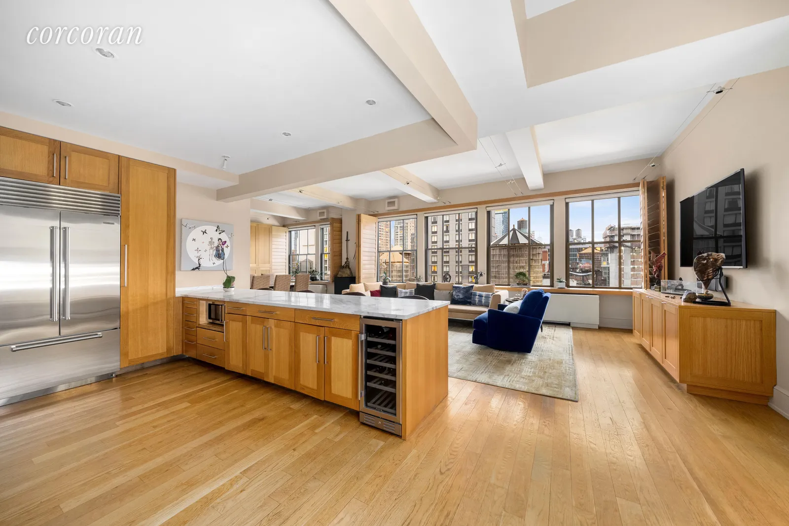 New York City Real Estate | View 130 West 30th Street, 16B | 3 Beds, 3 Baths | View 1