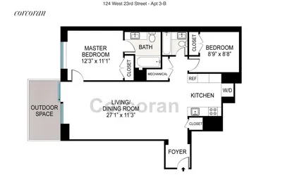 Homes for sale in New York | View 124 West 23rd Street, 3B | 1 Bed, 1 Bath