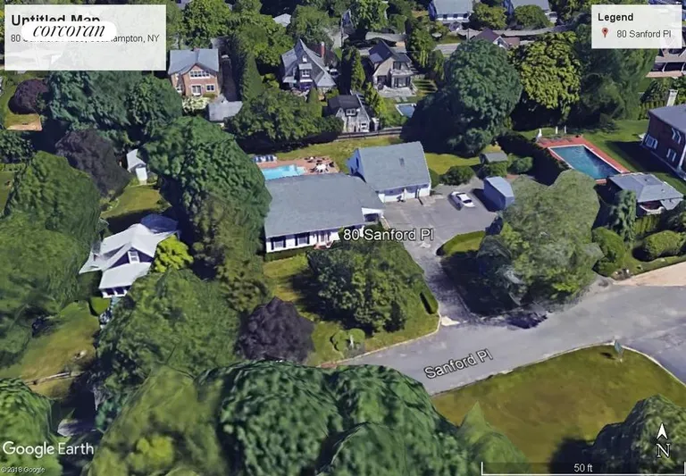 New York City Real Estate | View  | Aerial of .58 acre property with pool | View 2