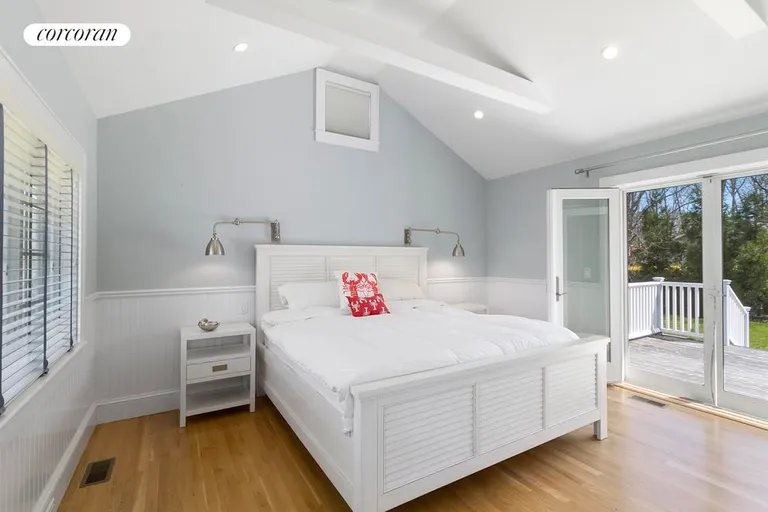 New York City Real Estate | View  | Master bedroom with vaulted ceiling and French doors | View 6