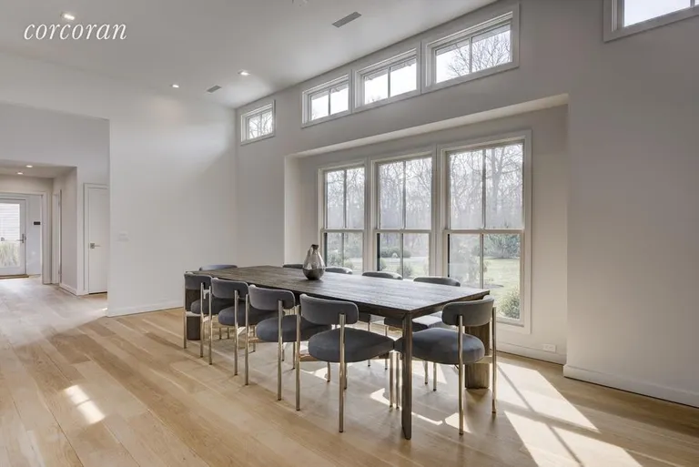 New York City Real Estate | View 4 Crab Creek Road | dining room with clerestory windows | View 5