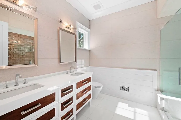 New York City Real Estate | View 419 Little Noyac Path | first floor guest bath en suite | View 22