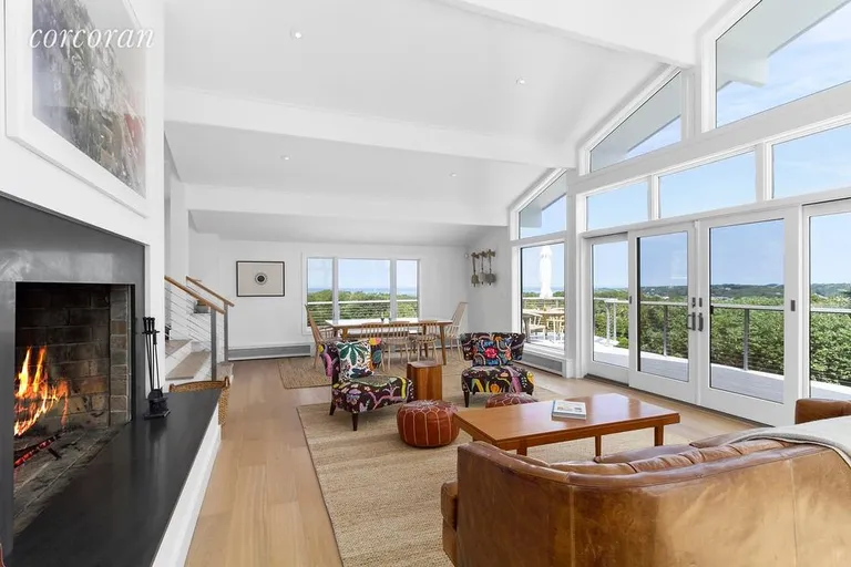 New York City Real Estate | View Montauk | large open living room with water views | View 3