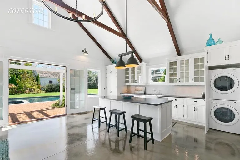 New York City Real Estate | View Southampton | pool house kitchen | View 20