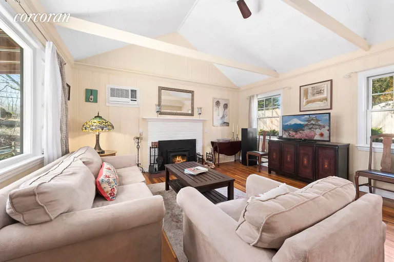 New York City Real Estate | View 36 Wickatuck Drive | Living Room with Fireplace | View 2