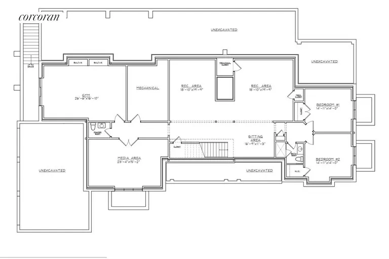 New York City Real Estate | View  | lower level floor plan | View 5