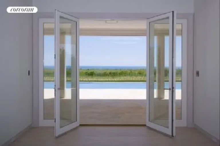 New York City Real Estate | View  | Entry Hall view to pool and ocean | View 4