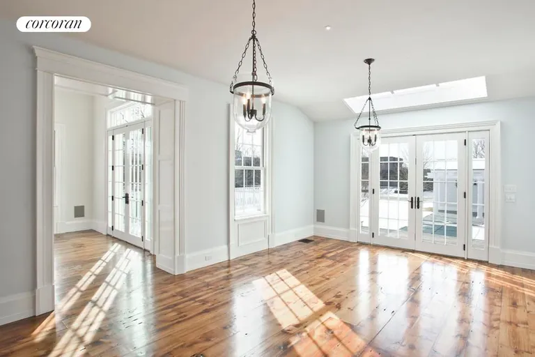 New York City Real Estate | View  | Dining Room with Designer Fixtures and French Door | View 10