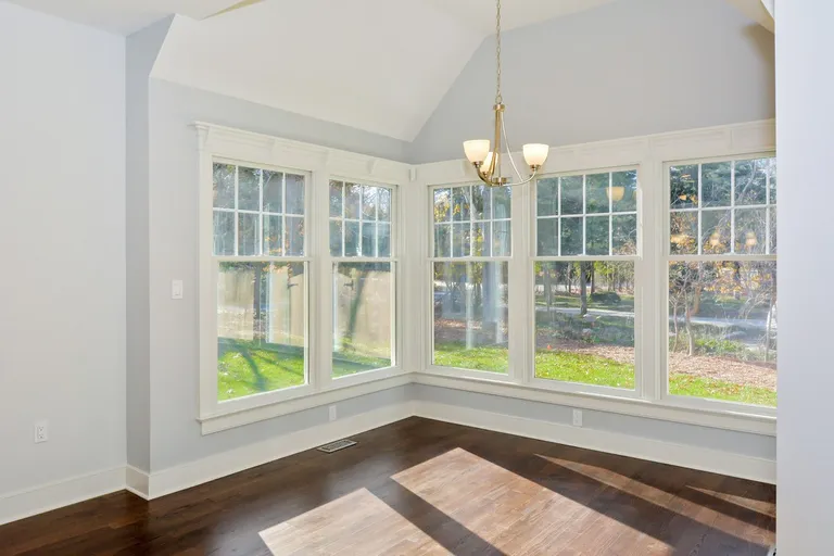 New York City Real Estate | View  | Sunlit, open plan Dining Room with entrance to backyard, mahogany decks | View 6