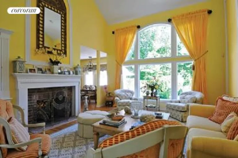 New York City Real Estate | View  | Dramatic, double height great room with fireplace | View 4