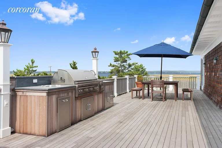 New York City Real Estate | View 83 Dune Road | Pool Deck Kitchen | View 23