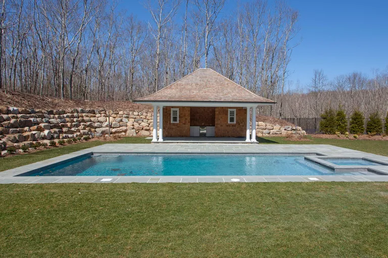 New York City Real Estate | View  | heated gunite pool with spa and pool house | View 22