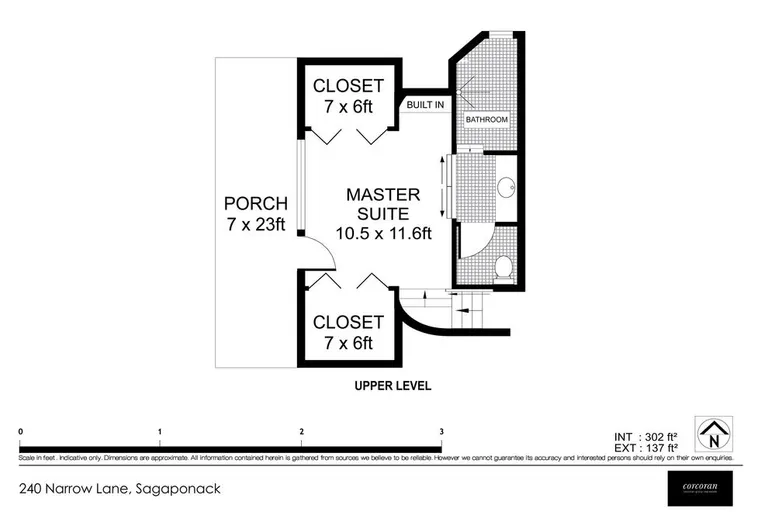 New York City Real Estate | View  | master suite upper level floor plan | View 24
