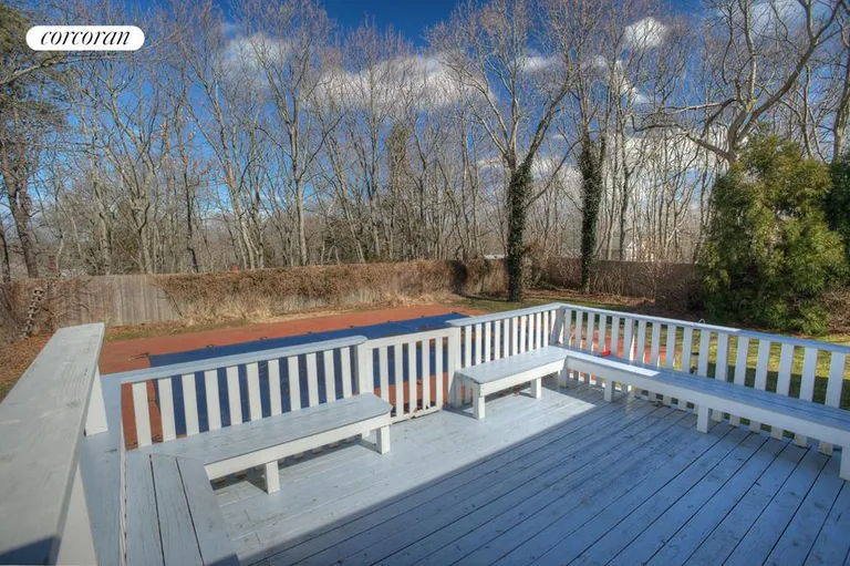 New York City Real Estate | View  | View from deck to pool and fenced backyard | View 13
