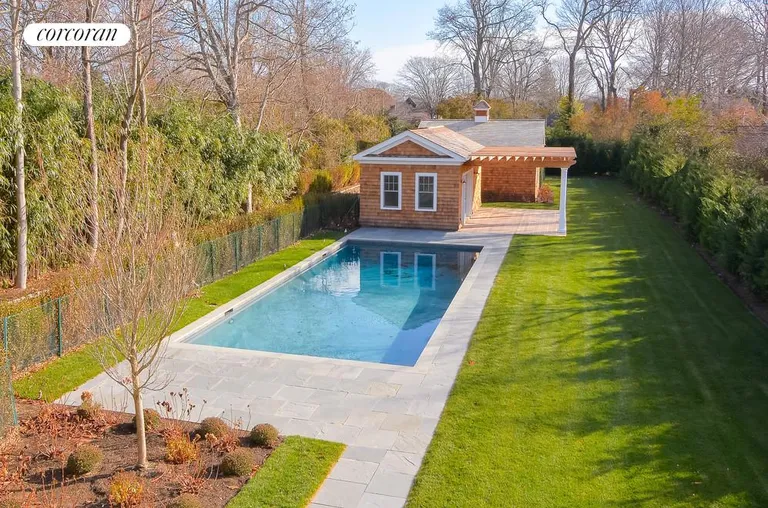 New York City Real Estate | View  | View of the pool, pool house and garage | View 2
