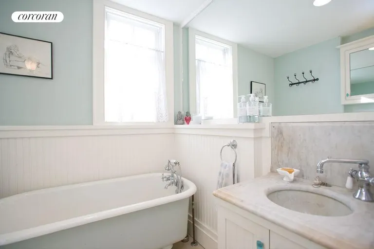New York City Real Estate | View  | Full bath on first floor with antique details | View 9