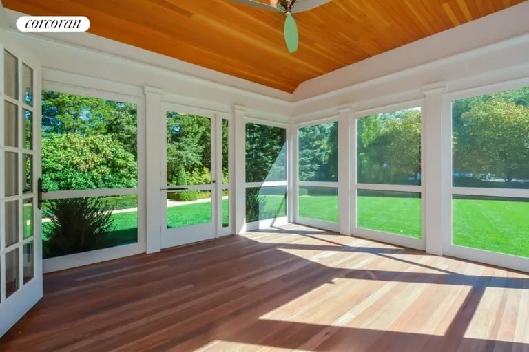 New York City Real Estate | View  | Screened porch with East Lawn views | View 7