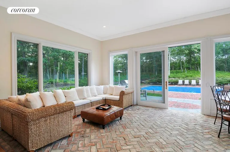 New York City Real Estate | View  | Den with sliding doors leading to pool | View 4