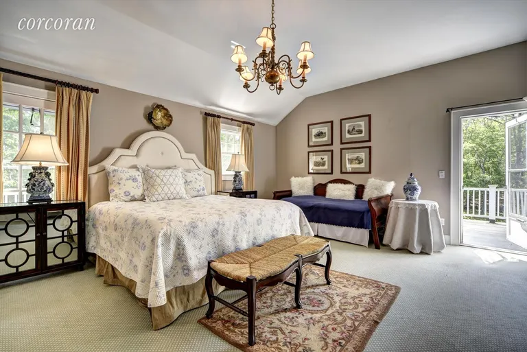 New York City Real Estate | View 53 Wickatuck Lane | Master Bedroom with 2 Balconies | View 11