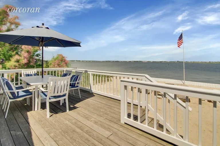 New York City Real Estate | View 58 Harbor Road | Back Deck Over Bay | View 16