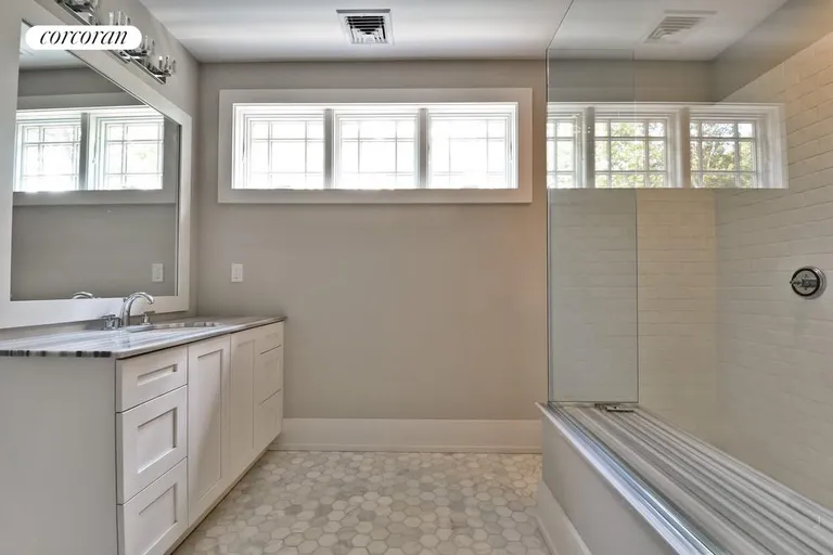New York City Real Estate | View  | Marble bath with glass shower enclosure | View 10
