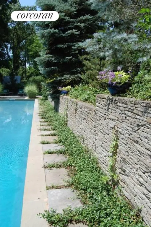 New York City Real Estate | View  | Stone wall around pool | View 5