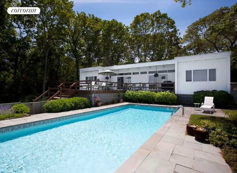 New York City Real Estate | View  | rear exterior and pool | View 15