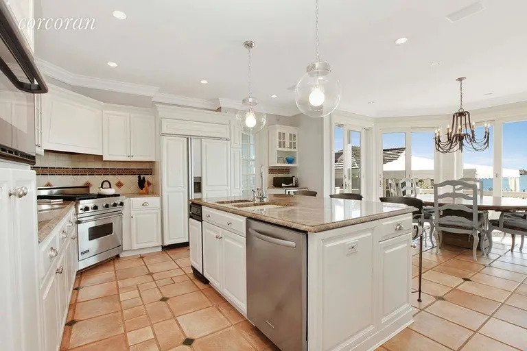 New York City Real Estate | View 36 Westbridge Road | Custom kitchen with breakfast area | View 4