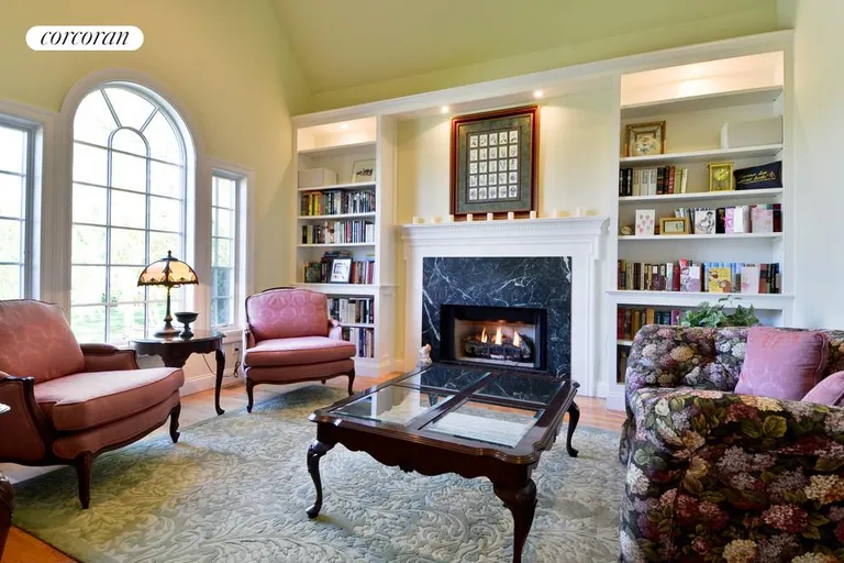 New York City Real Estate | View  | Library with gas fireplace | View 5