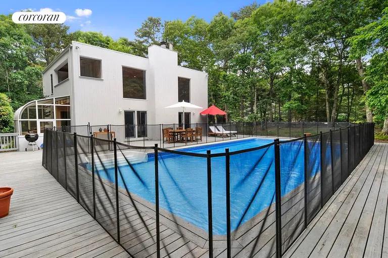 New York City Real Estate | View  | large rear deck with pool | View 15