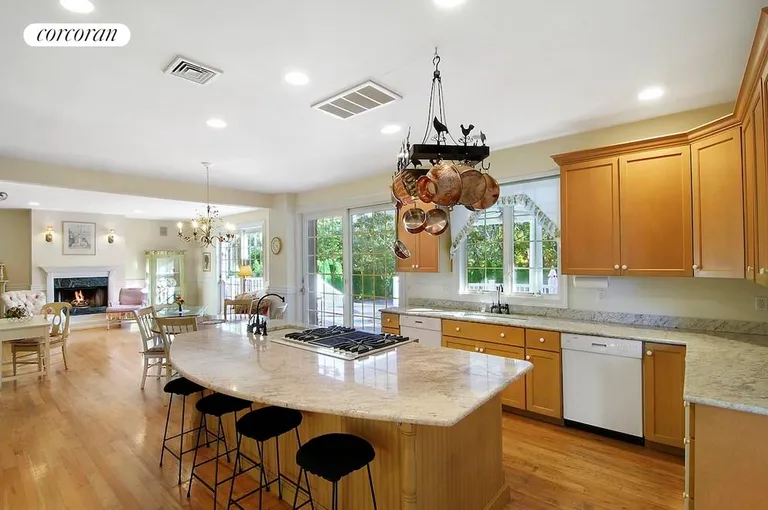 New York City Real Estate | View  | Large Chefs Kitchen with Family Room and Gas Fireplace | View 5
