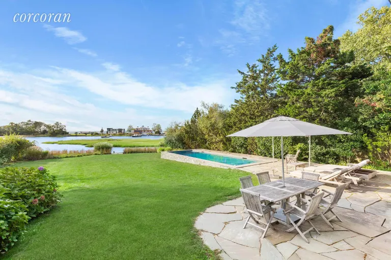 New York City Real Estate | View 43 Lake Drive | Terrace to Pool | View 3