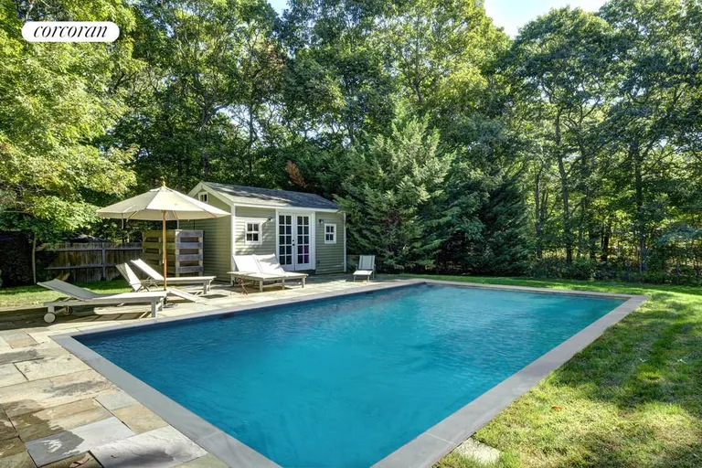New York City Real Estate | View  | Heated pool and pool house with outdoor shower | View 3