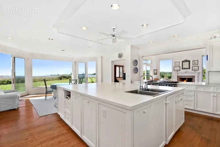 New York City Real Estate | View 24 Chauncey Close | Kitchen with Pond /Ocean Views | View 3