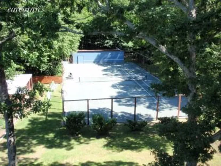 New York City Real Estate | View 85 Shore Road | Tennis court view from roof deck | View 6