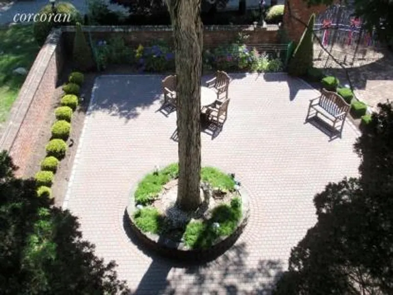 New York City Real Estate | View 85 Shore Road | View of courtyard from roof terrace | View 24