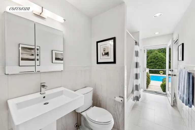 New York City Real Estate | View  | Bathroom leading out to the Pool | View 14