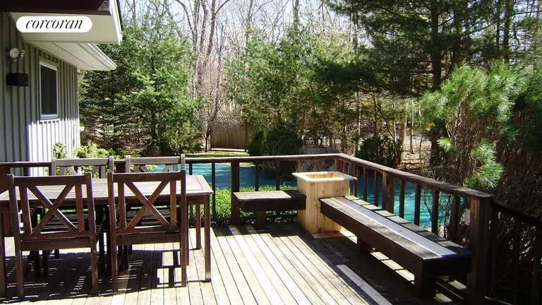 New York City Real Estate | View  | rear deck > heated pool | View 8