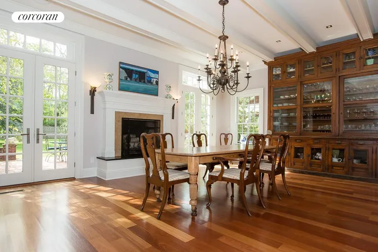 New York City Real Estate | View  | dining table with fireplace | View 7