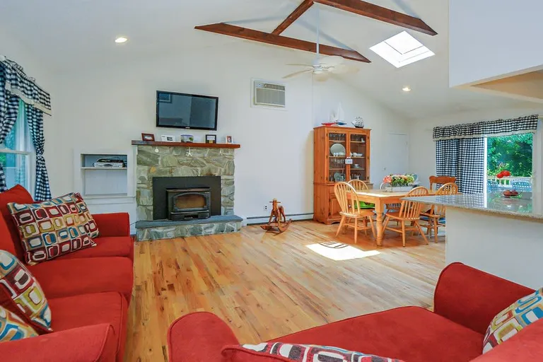 New York City Real Estate | View 2 Valley Road | Open Living Room with Cathedral Ceiling | View 3