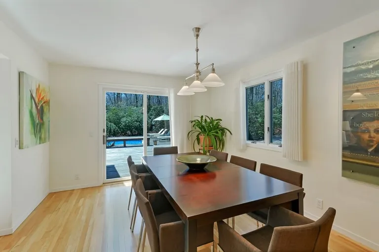 New York City Real Estate | View  | Dining room overlooking pool | View 7