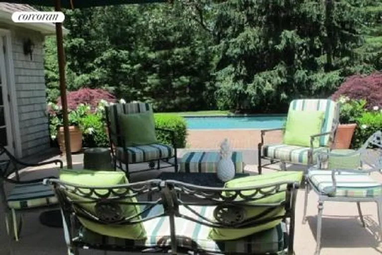 New York City Real Estate | View  | Second View of Patio overlooking pool | View 17