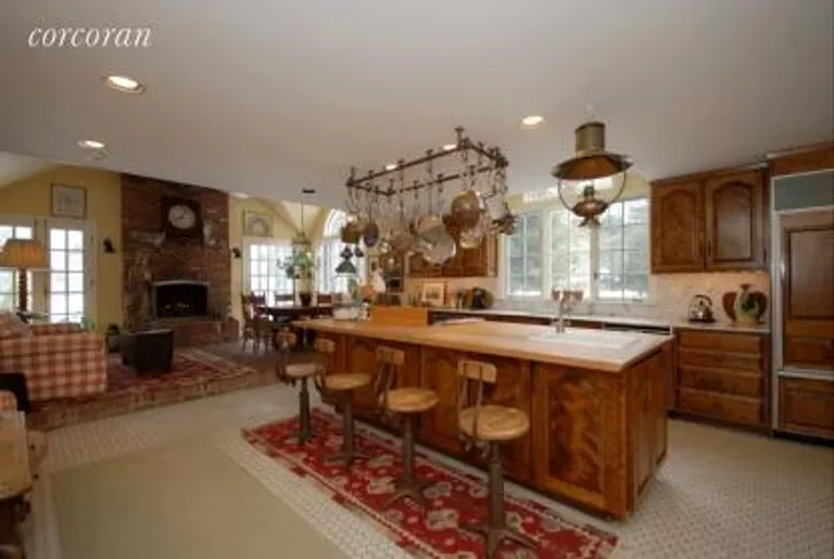 New York City Real Estate | View 20 Linden Lane | Eat-In Kitchen w/fireplace | View 4