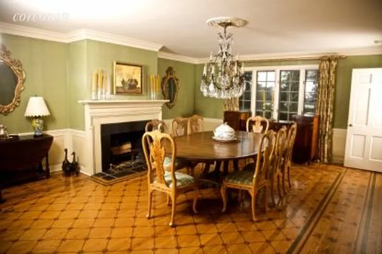 New York City Real Estate | View 20 Linden Lane | Dining Room with Fireplace | View 5
