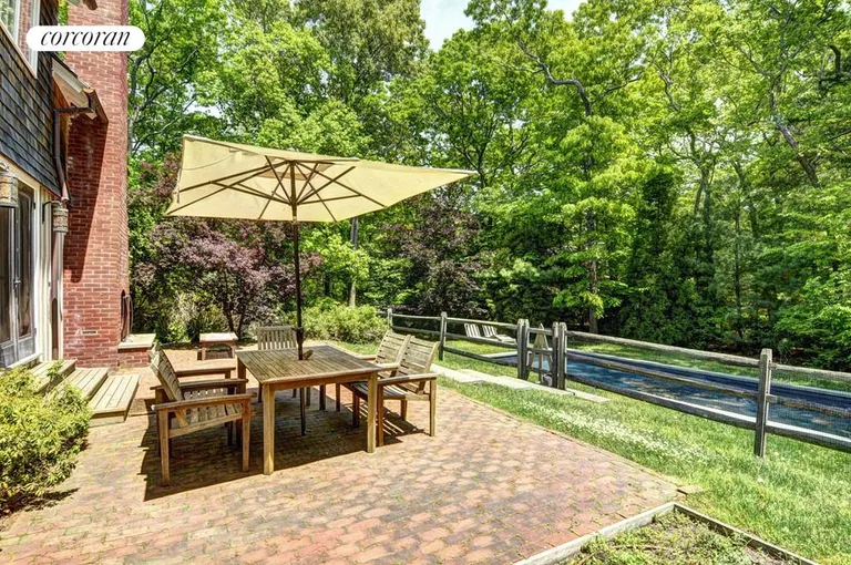 New York City Real Estate | View  | Brick patio with outdoor fireplace | View 3