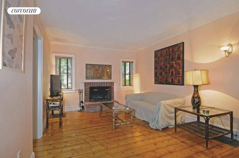 New York City Real Estate | View  | Living room with wood burning fireplace | View 4