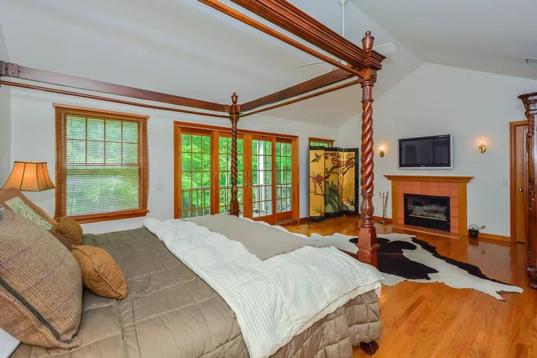 New York City Real Estate | View  | Master Bedroom w/ Fireplace, Deck | View 10